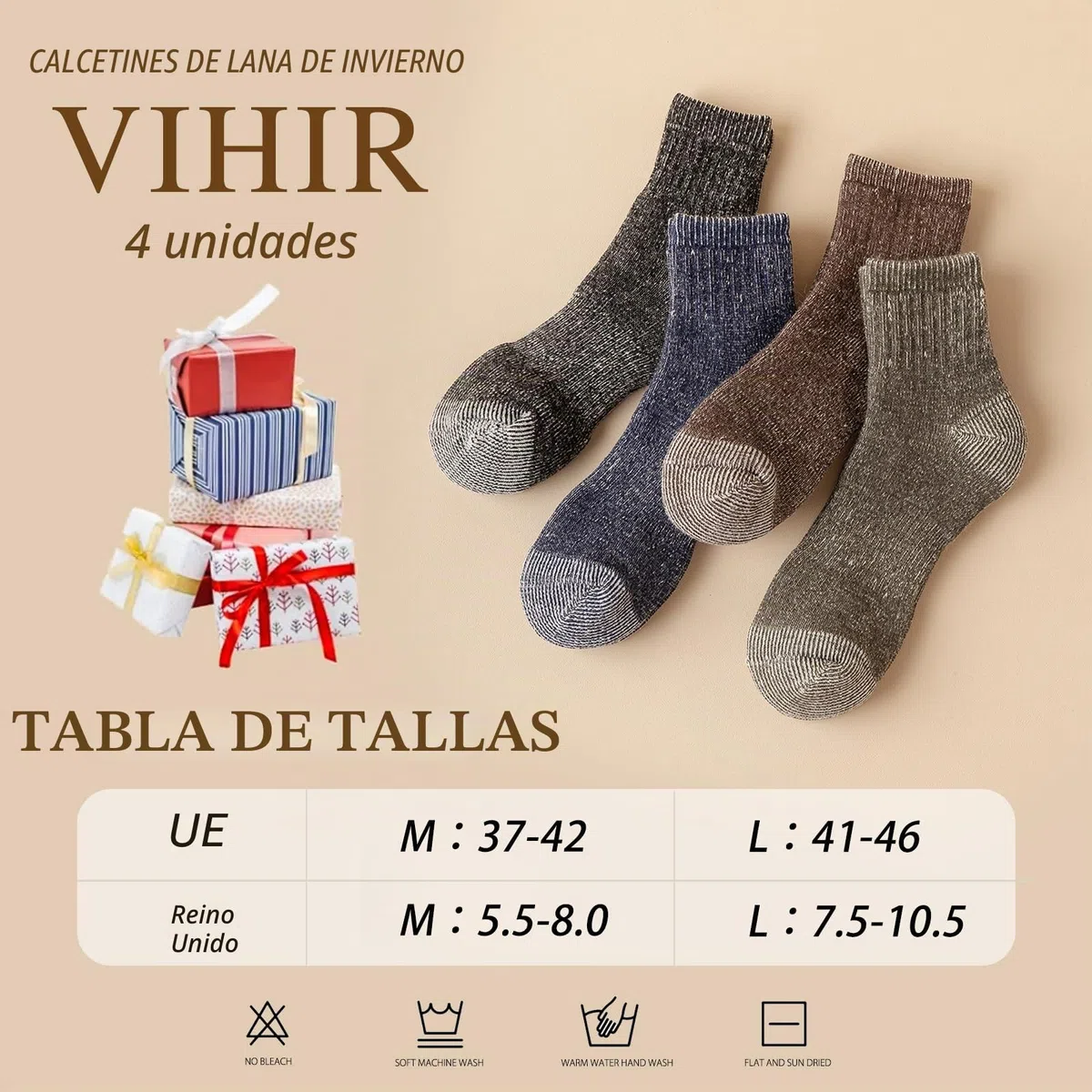 Vihir Calcetines de lana merino, antimicrobianos, para actividades al aire libre, trekking, senderismo, deportes, ocio y negocios