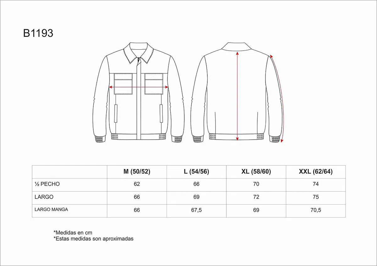 WORKTEAM Cazadora Ignífuga y Antiestática con cremallera oculta. IGNIFUGO EN11612 Y ANTIESTATICO EN1149-5. Unisex