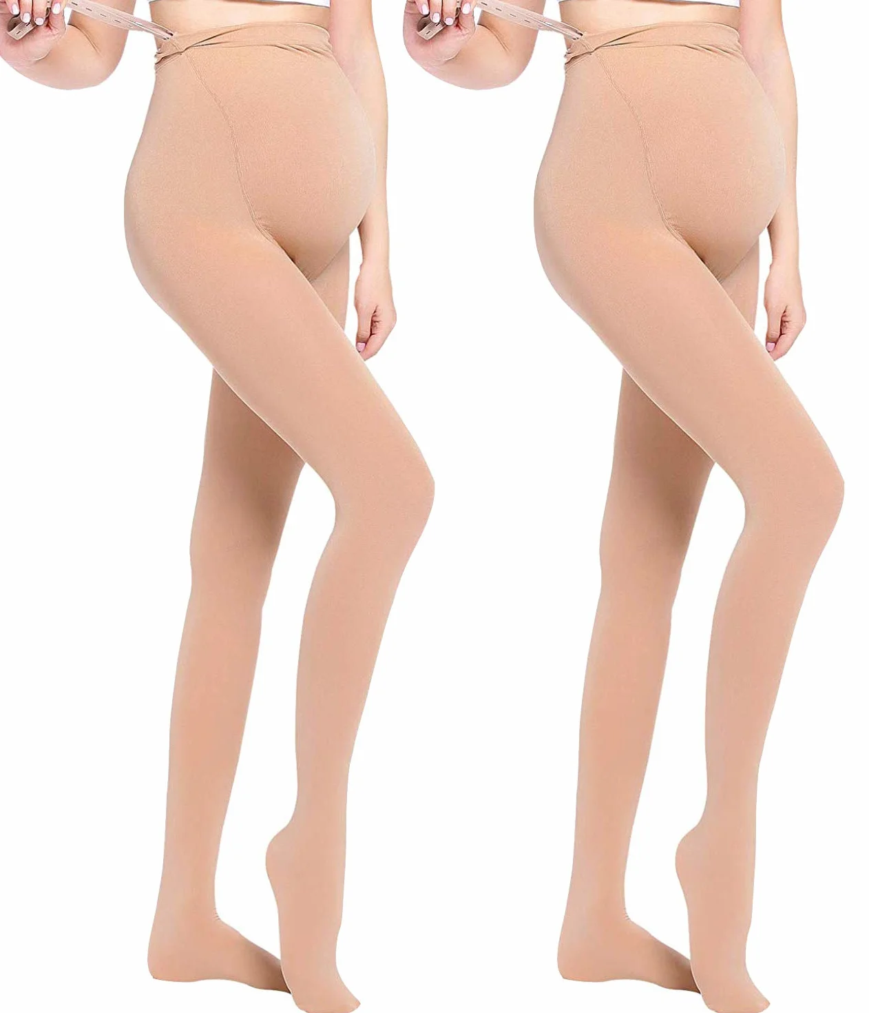 2 Pack Medias Invernales Premama Panty para Futura Mama Pantimedias para Mujeres embarazadas Leggings 320D
