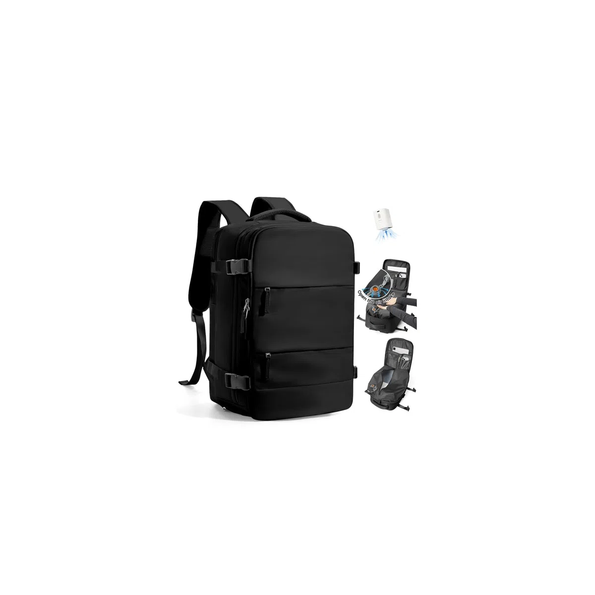SZLX Mochila al Vacio con Bomba Mochila Viaje Cabina Avion 40x30x20 Ryanair Vueling Wizzair Equipaje de Mano 40x30x20 Mochila Viaje 40x20x25 Maletas Cabina 45x36x20 Easyjet para Portatil Mujer Hombre