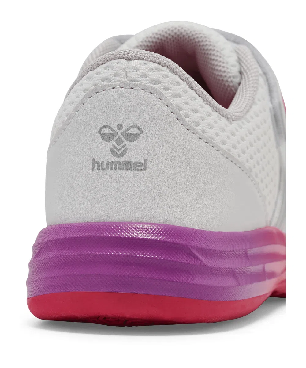 hummel Indoor Shoe Multiplay Flex Balonmano Niños Talla, Blanco y Rosa, 38 EU