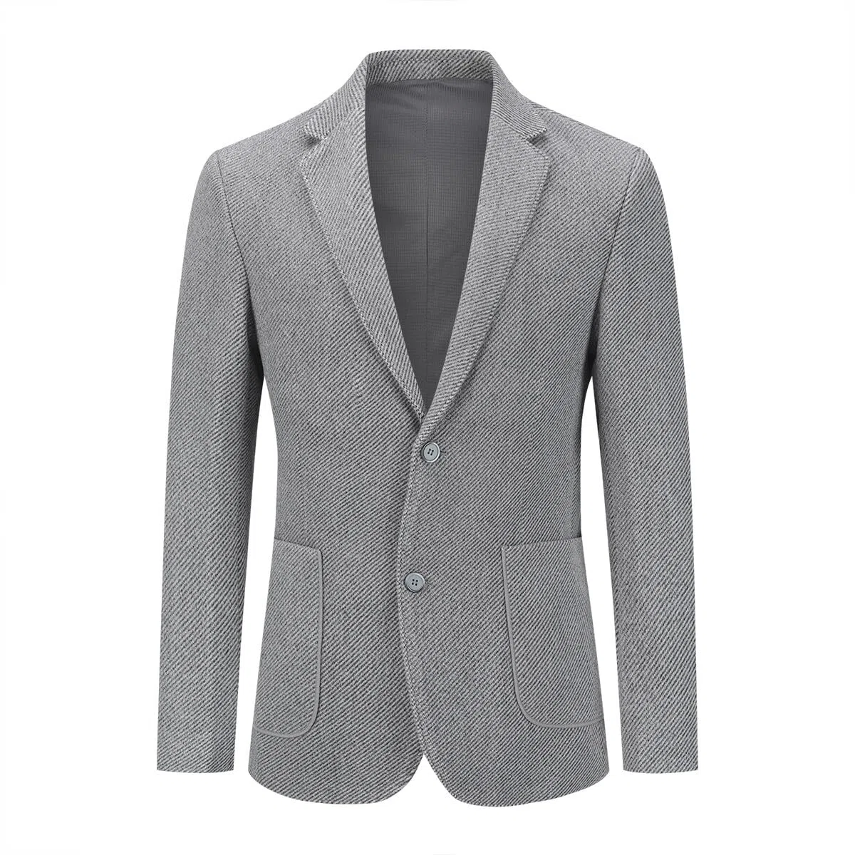 Allthemen Blazer Hombre Formal de Lana Chaqueta Ajustada con Dos Botones a Cuadros para Invierno