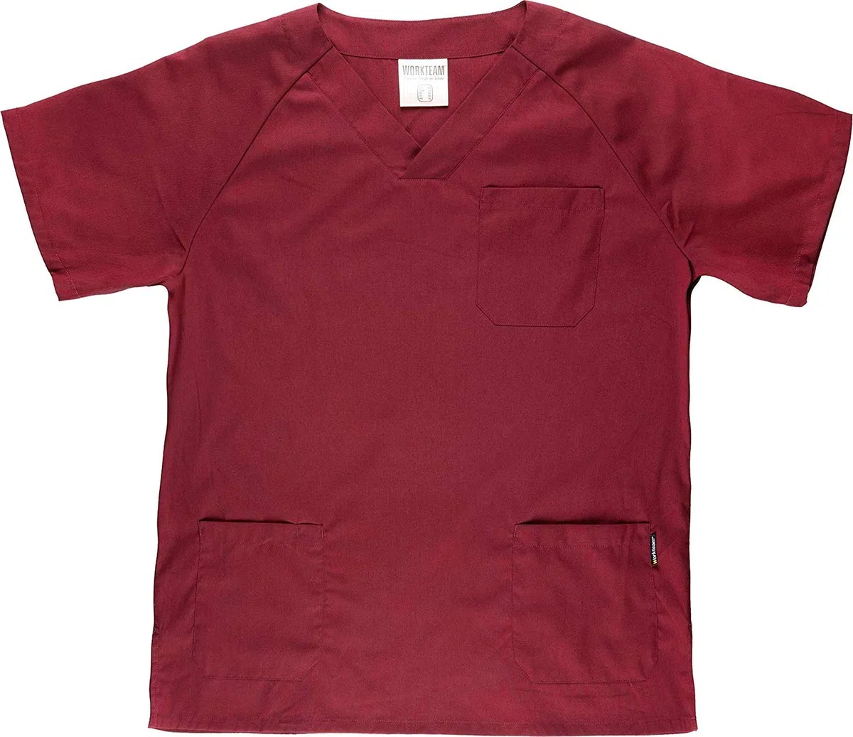 Work Team Uniforme Sanitario, con elástico y cordón en la Cintura, Casaca y Pantalon Unisex Granate L