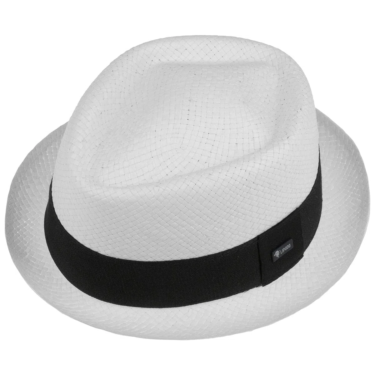 LIPODO Amatillo White Sombrero Pork pie Paja Estilo Diamond Unisex Primavera Verano
