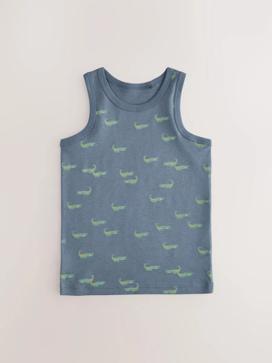 NEXT Niños Pack de 5 camisetas sin mangas 100% algodón