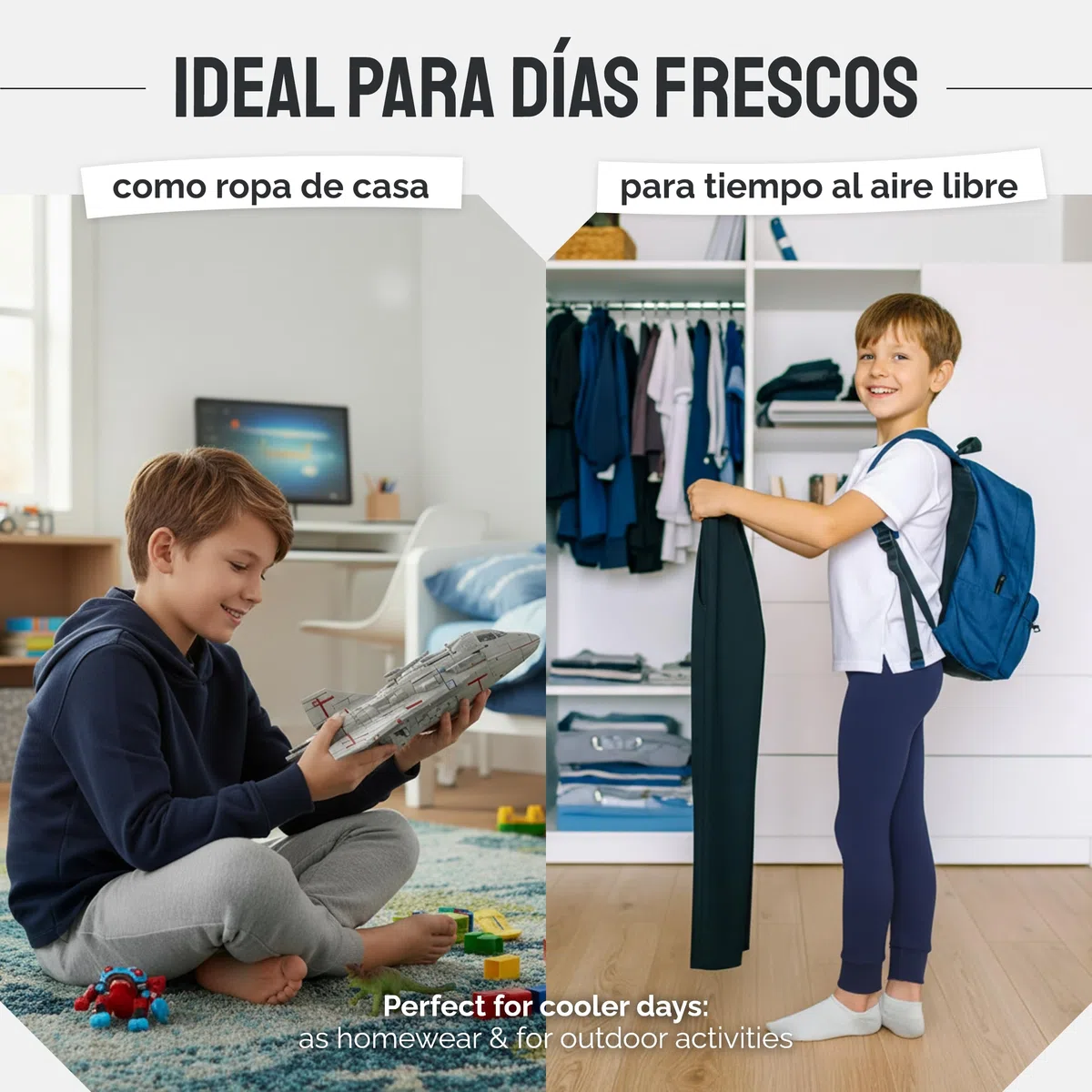 Ladeheid Calzoncillos Niño Largos Algodón - Ropa Termica Interior para Invierno - Pantalones Térmicos Niños Cálidos y Transpirables, Ideal para Frío y Uso Diario LA40-248