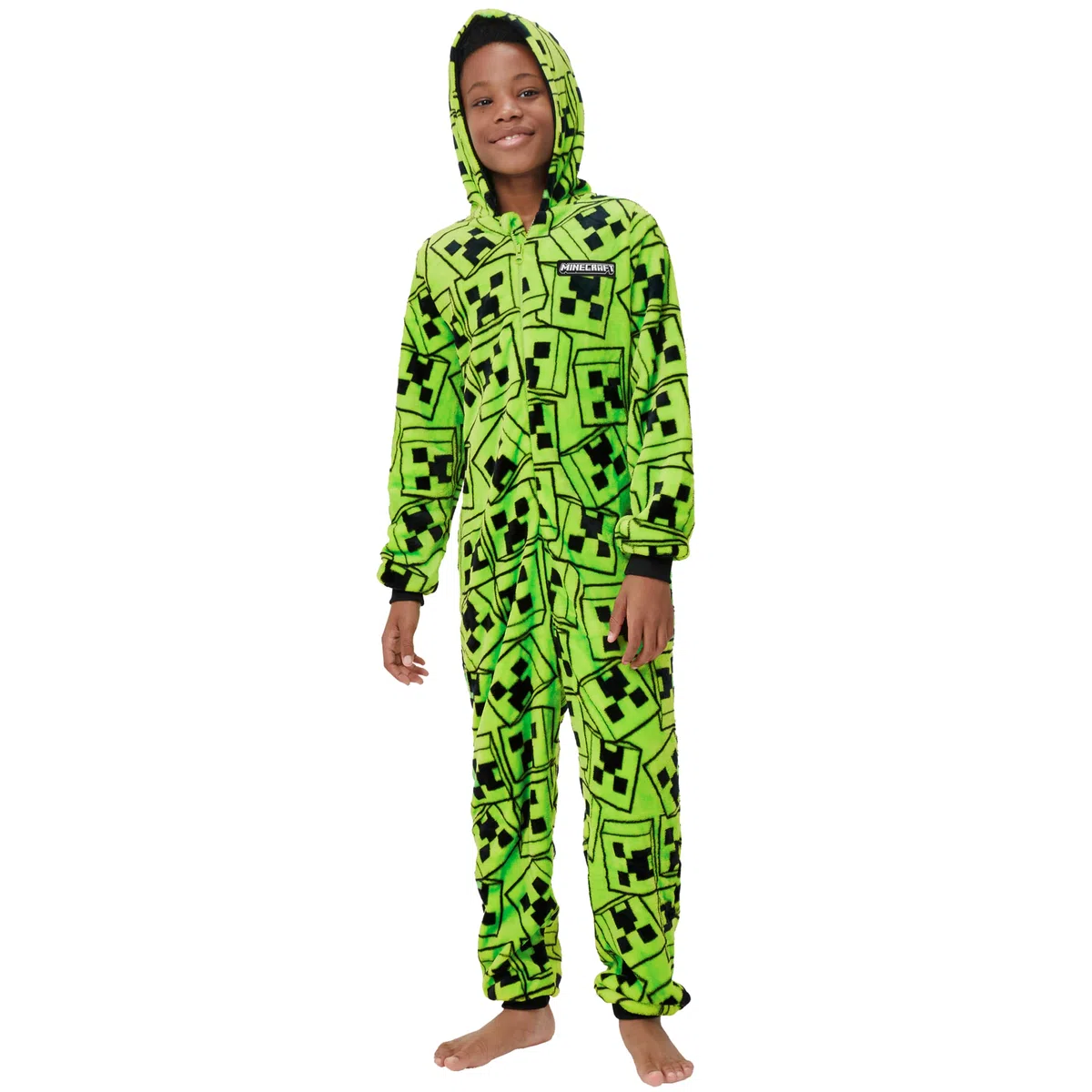 Minecraft Pijama Mono, Pijama Niño Creeper, Pijamas Invierno Niño Polar