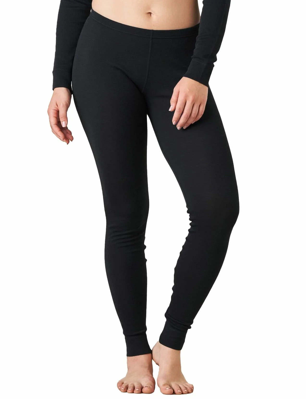 LAPASA Ropa Térmica Mujer de Lana Merino Peso Mediano Camiseta Pantalón Ropa Interior Deportivo Invierno L48/L49