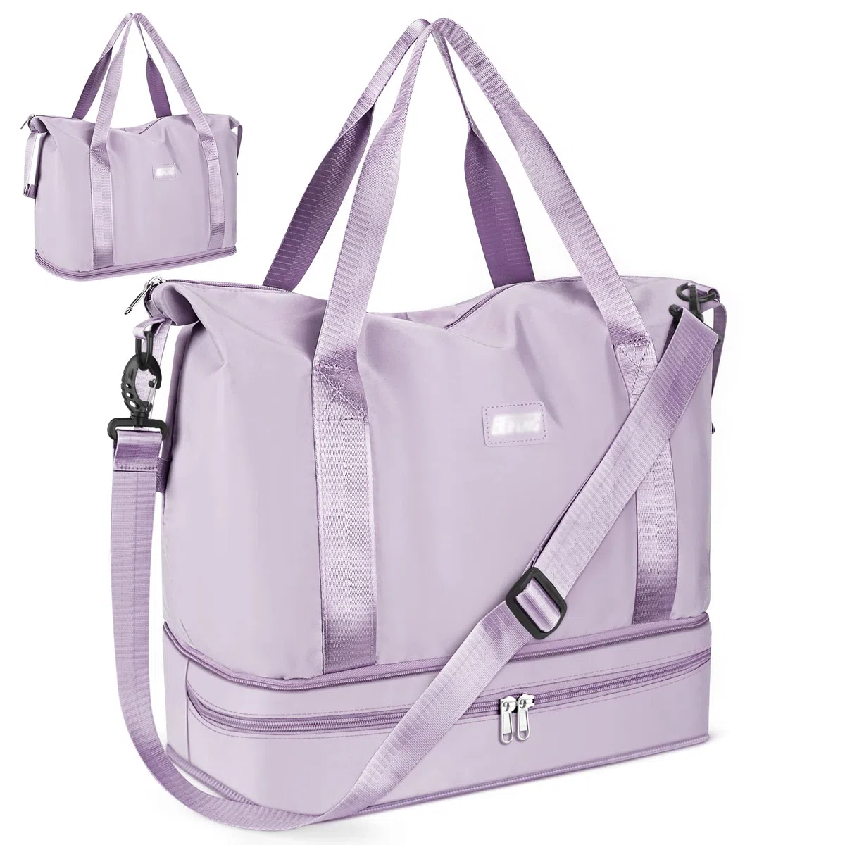 Bolsa de Viaje, CS COSDDI Plegable Bolsas Gimnasio de Viaje, Impermeable Bolsa de Viaje Mujer Fin de Semana, Grande Bolsa de Lona con Bolsillo húmedo y para el Hombro