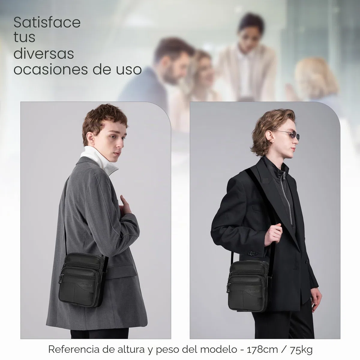 SPAHER - Bolso bandolera para hombre, bandolera, de piel Veritable, pequeño bandolera, para hombre, bolso, negocios, vintage, mochilas usadas, fundas multifuncionales, bolsos de mano de viaje