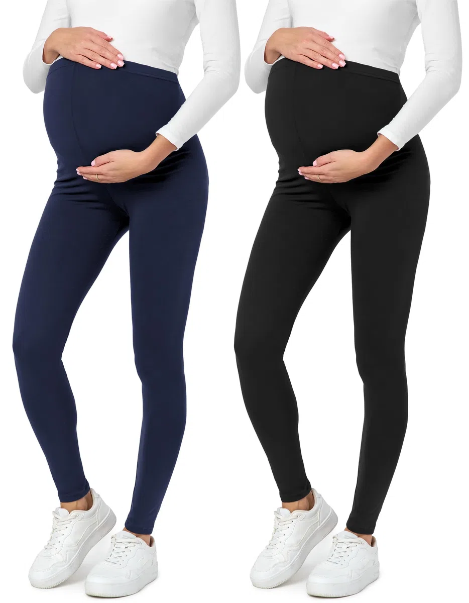 Be Mammy Lote de 2 Leggins Premamá Embarazo Ropa Deporte BE20-230