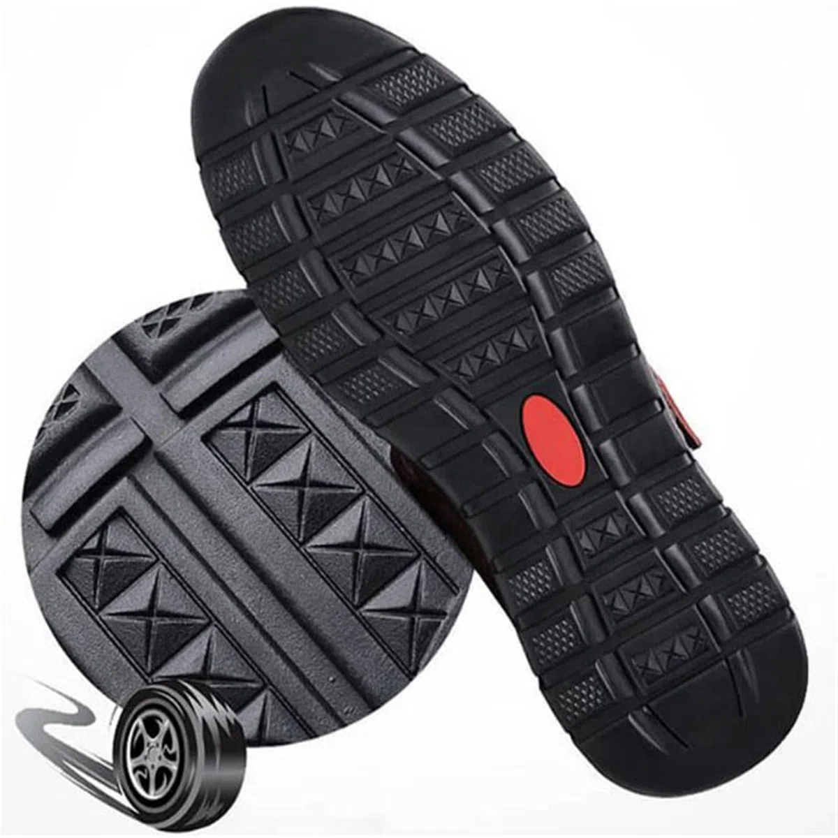 Sandalias Huecas de Cuero Elegantes, Zapatillas para Hombre, Chanclas, Sandalias de Playa de Cuero con Punta Cerrada para Hombre