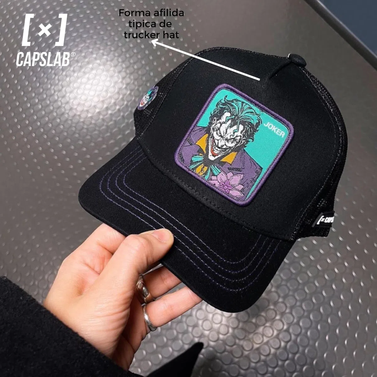 Capslab Joker DC Batman Black Purple Trucker Cap