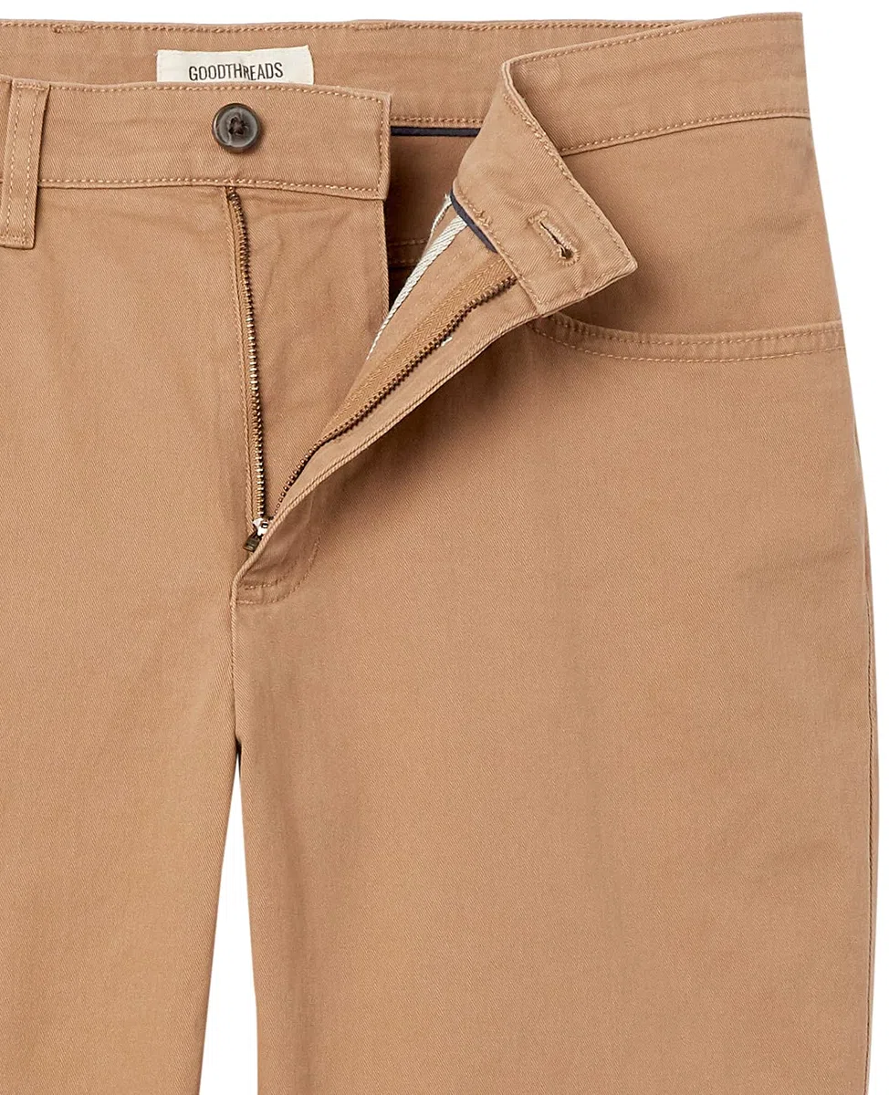 Amazon Essentials Pantalón Chino Elástico Cómodo con 5 Bolsillos y de Ajuste Recto (Previamente Goodthreads) Hombre