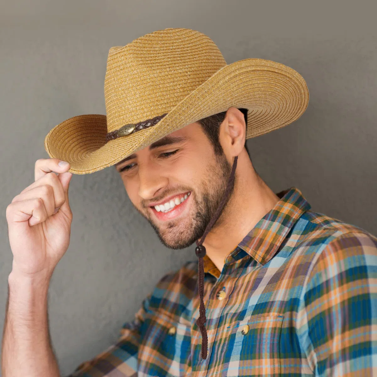 GEMVIE Sombreros de Paja para Mujer Sombrero de Sol Gorra de Playa con Cinta de Concha + UPF50 Ajustable y Empacable Mujer Sombrero de Verano Fedora Trilby