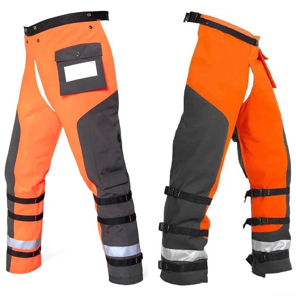 Motosierra de 9 capas, para hombres y mujeres, pantalones protectores de polietileno ligeros con cinturón ajustable y correas de pierna, para tareas de registro y corte