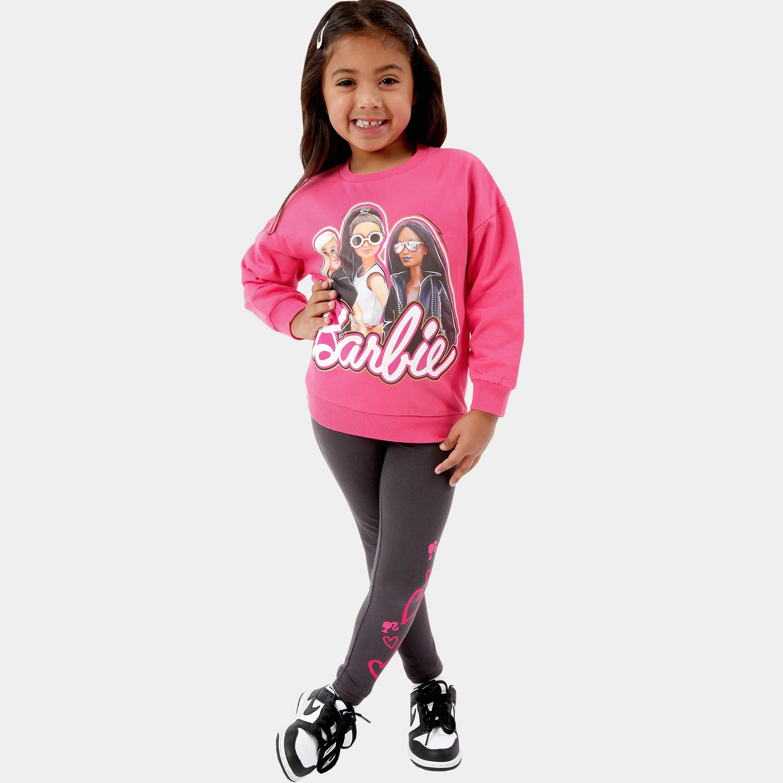 Barbie Conjunto de sudadera y leggings Conjunto de pedido conjunto | Conjuntos y conjuntos de ropa para niñas | Edades 4 a 12 años| Mercancía oficial