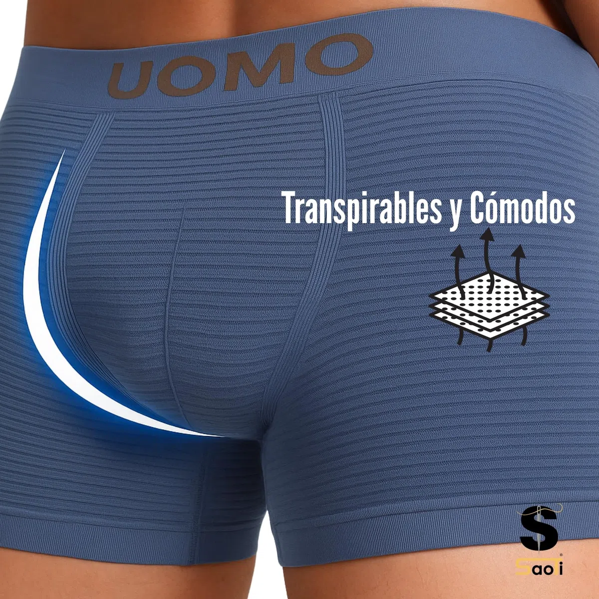 SaoTi Calzoncillos Sin Costuras Hombre Pack 12 Microfibra Transpirable - Boxers Hombre Cómodos Elásticos Ajuste Pack Calzoncillos Hombre Secado Rápido Diario Deporte