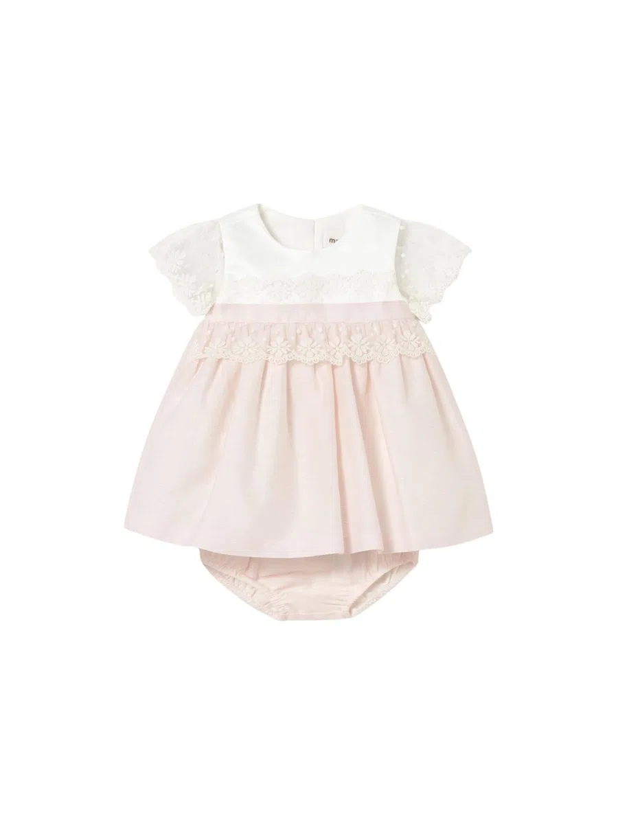 Mayoral Vestido Combinado Ceremonia para bebé niña Tulipan