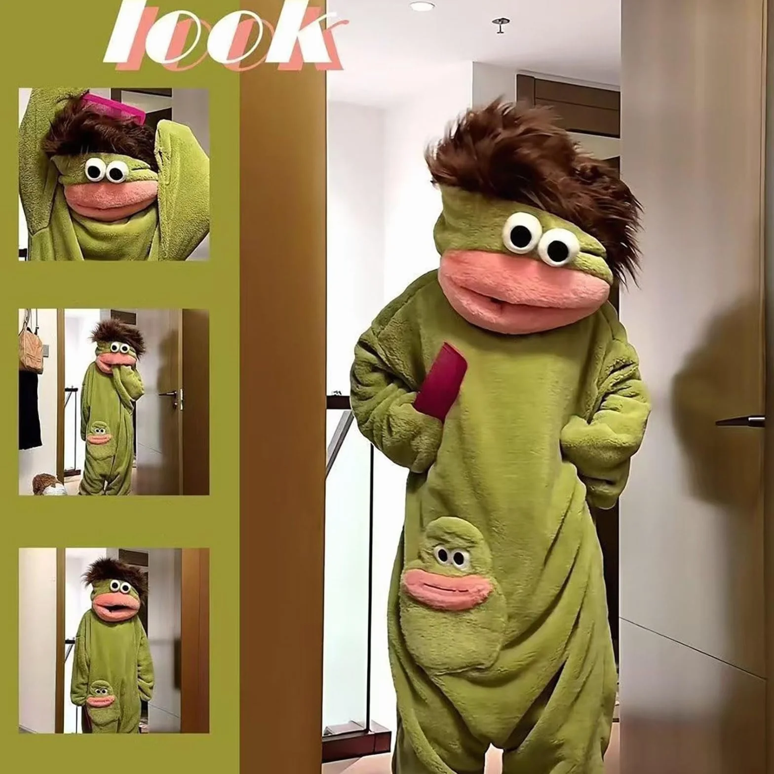 Pijama Monos Cosplay Oversized Traje con Capucha Ropa de Dormir Invierno Hombre Mujer Adulto de Pijama Divertido de Una Pieza para Adulto una Pieza para el salón Fiesta al Libre