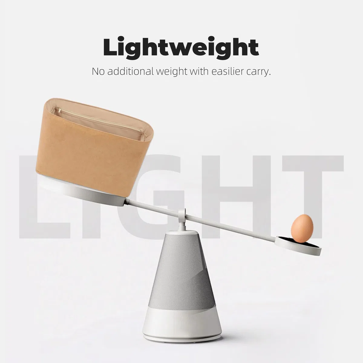 DGAZ Organizador de Bolsos Interior, Inserto para Longchamp Le Pliage, Forro de Seda y Exterior de Papel Dupont, con Bolsillo con Cremallera y Tira Sujeta-Botellas, Ligero (Chai, M Asas largas)