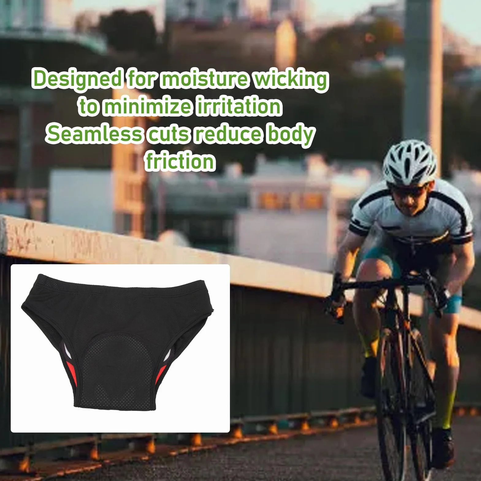 Tbest Ropa Interior de Ciclismo para Hombres Calzoncillos de Ciclismo Triangular Calzoncillos de Bicicleta Cómodos y Transpirables Calzoncillos Cortos de Ciclismo de Secado Rápido (2XL)