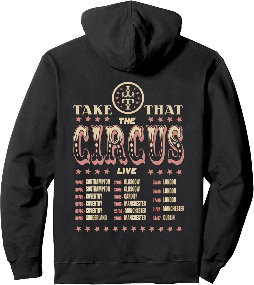 Take That The Circus Logo Tour Dateback Sudadera con Capucha