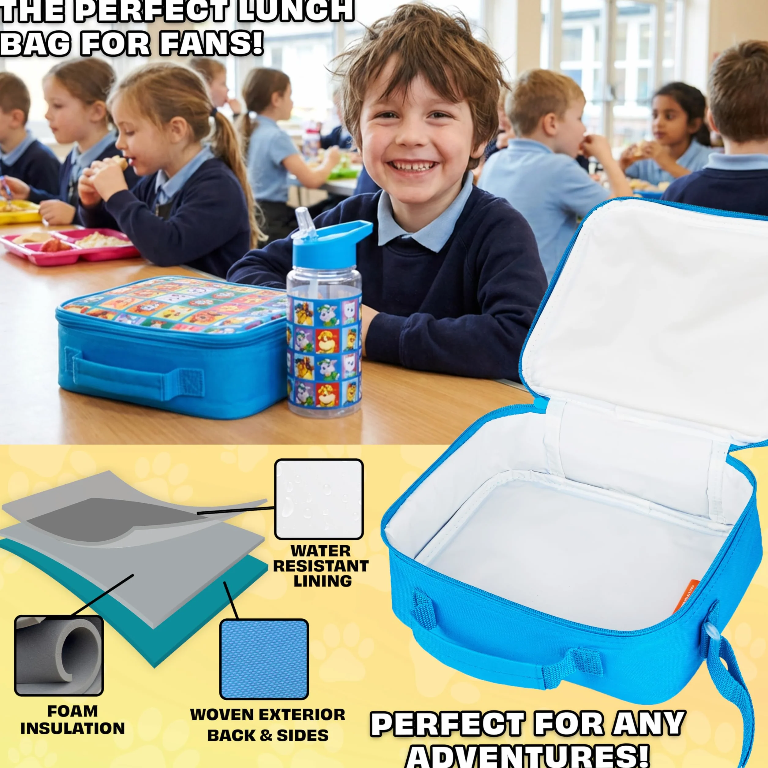 Paw Patrol Mochila Escolar Niña Niño Set Bolsa Infantil Guarderia Preecolar con Botella Agua Estuche Niño Bolsa Almuerzo Chase Skye