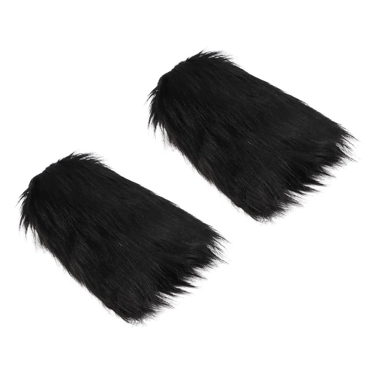 Calentadores de piernas peludos de piel sintética para niños, puños largos y peludos, para botas de invierno, para fiestas, Halloween, cosplay, accesorio de disfraz