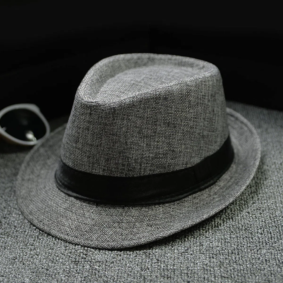 Generisch 2025 Hombres Mujeres Retro Jazz Sombrero Soild British Sun Sombrero de Viaje Sombrero de Sol Pequeño