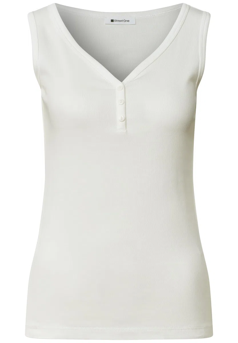 Street One 3230728 Parte Superior Acanalada con Cuello en V Mujer (Pack de 1)