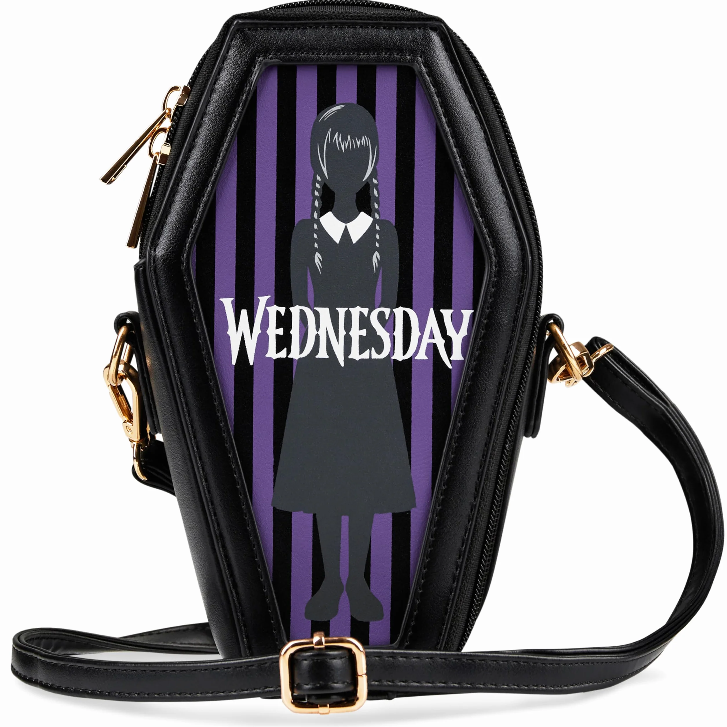 Wednesday Bolso Niña y Adolescente Bolsa Bandolera Gothic Ataúd con Correa Extraíble Viajes Movil Regalos Originales para Niñas
