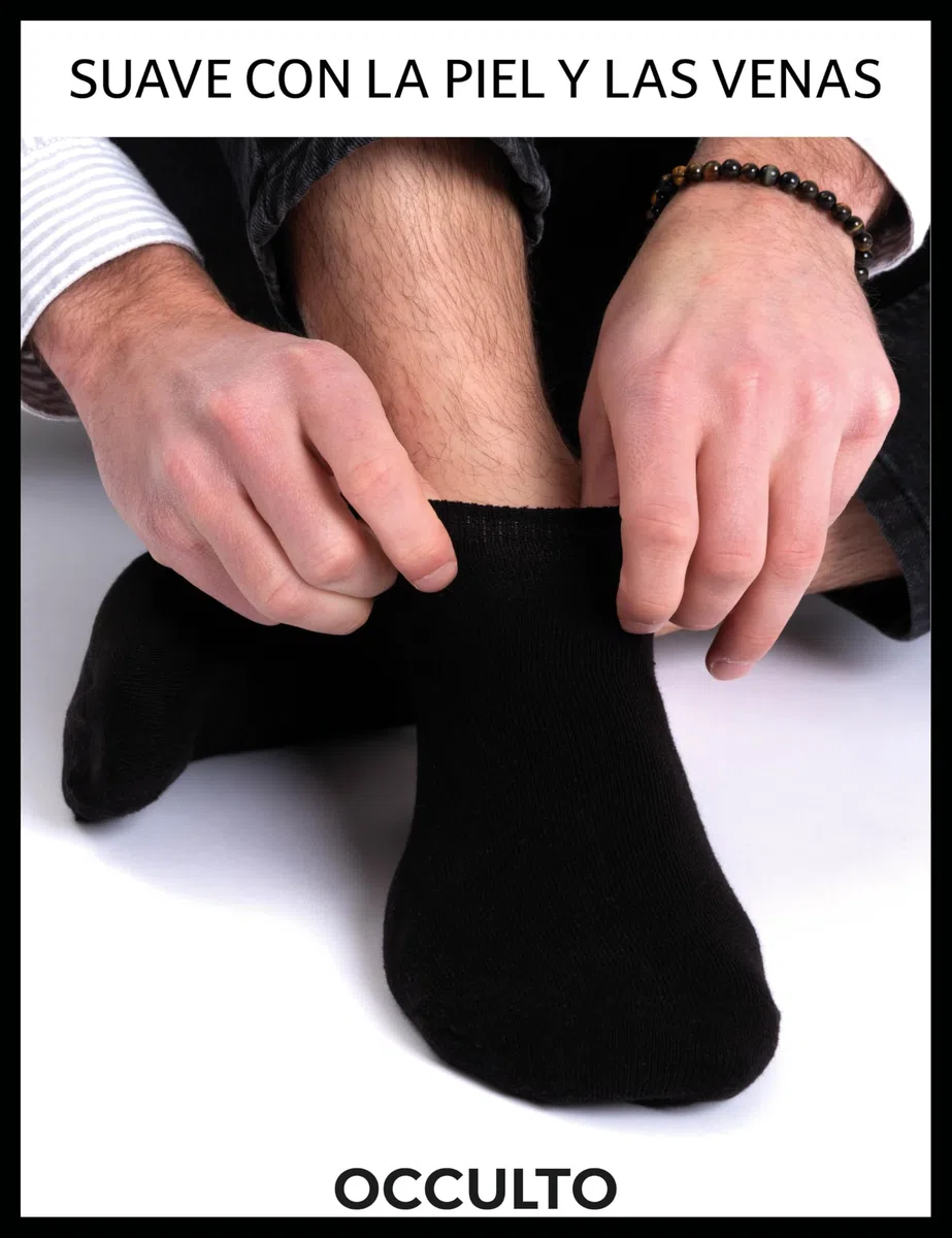 Occulto calcetines tobilleros 100% algodón hombre pack de 10 pares (modelo: Ingmar)