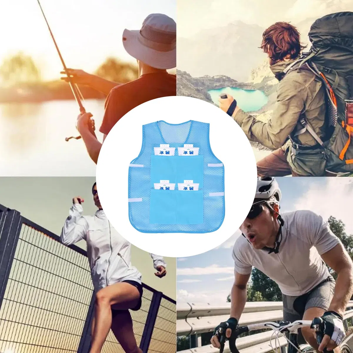 Chalecos refrigerantes, chaleco frío portátil unisex para adultos, ropa fría personal para trabajadores, deportes, viajes, día al aire libre, padre y papá