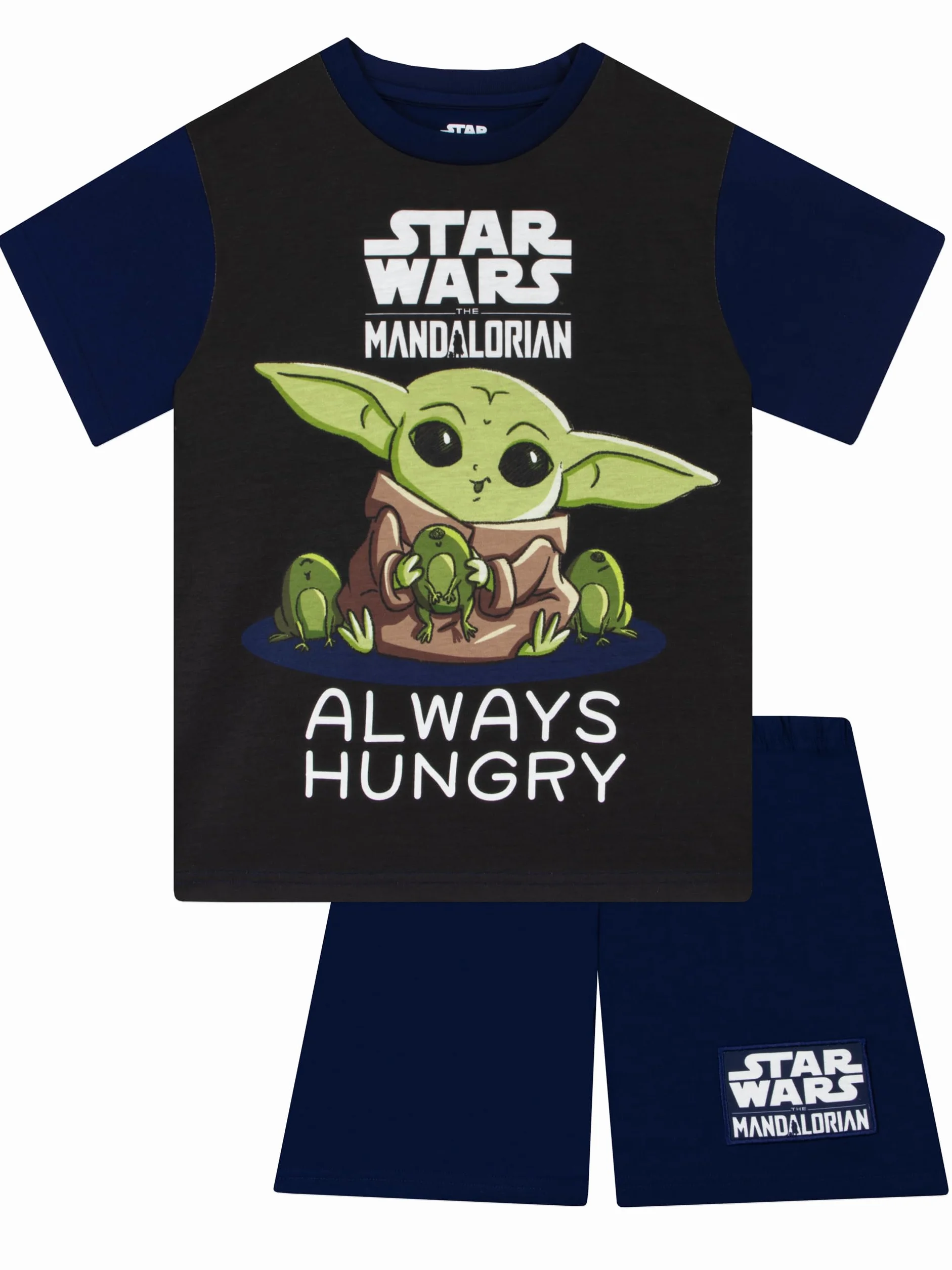 Star Wars Pijama, Pijama Niño De Grogu, Pijamas Chulos Manga Corta The Mandalorian, Pijamas Niño Verano De Grogu