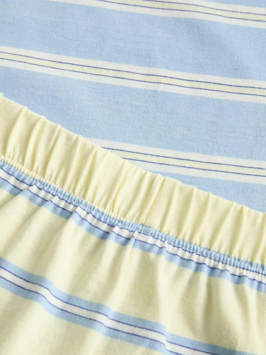 Marks & Spencer Conjuntos de Pijama de Rayas de Algodón Puro para Niño Pack de 2, Ajuste Normal