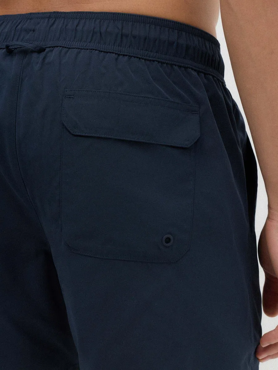 Marks & Spencer Bañador Liso de Secado Rápido para Hombre, Ajuste Normal, Cintura con Cordón, con Bolsillos