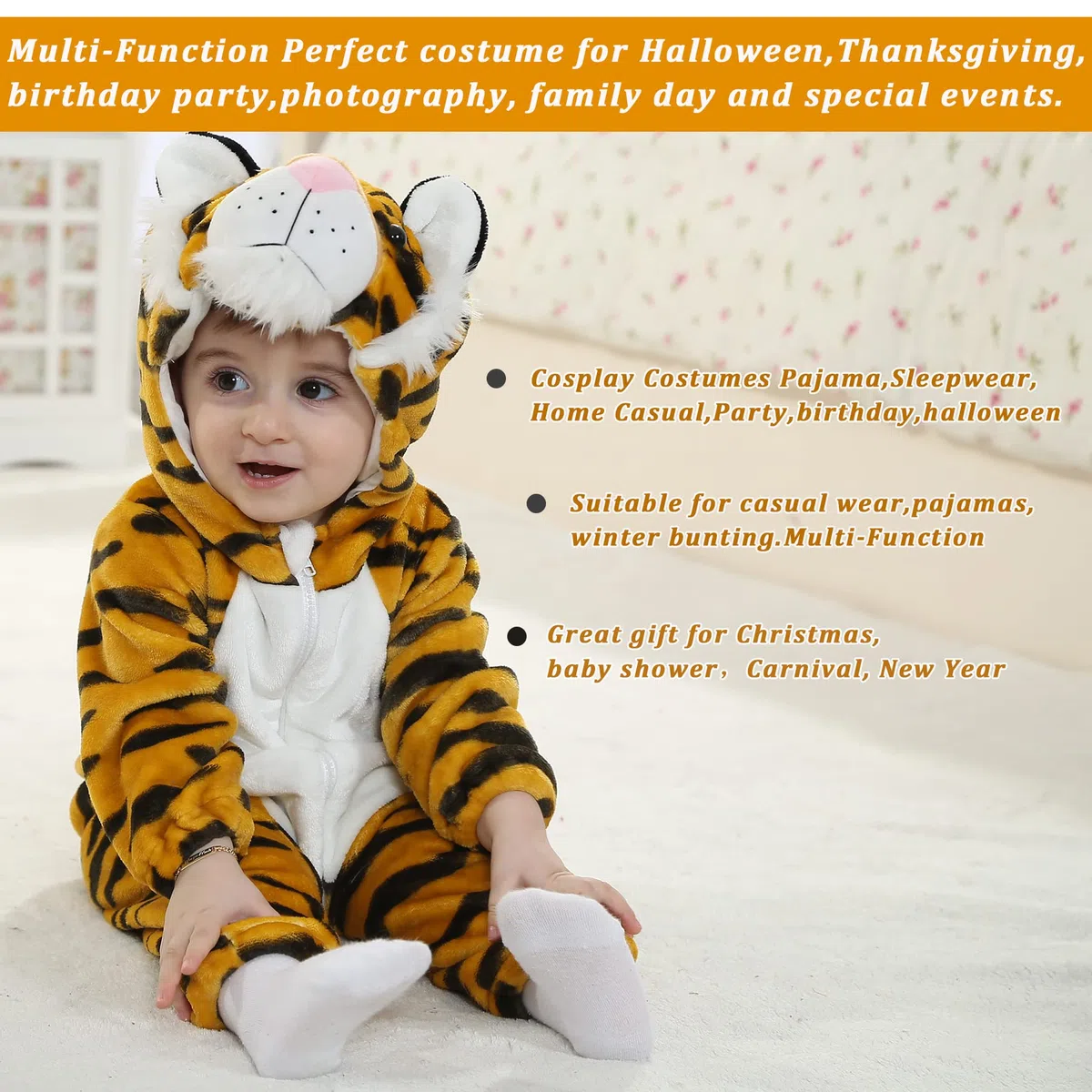 Mono de bebé con Capucha para bebés mameluco de Animal para niños y niñas Disfraz de Halloween para Infantil