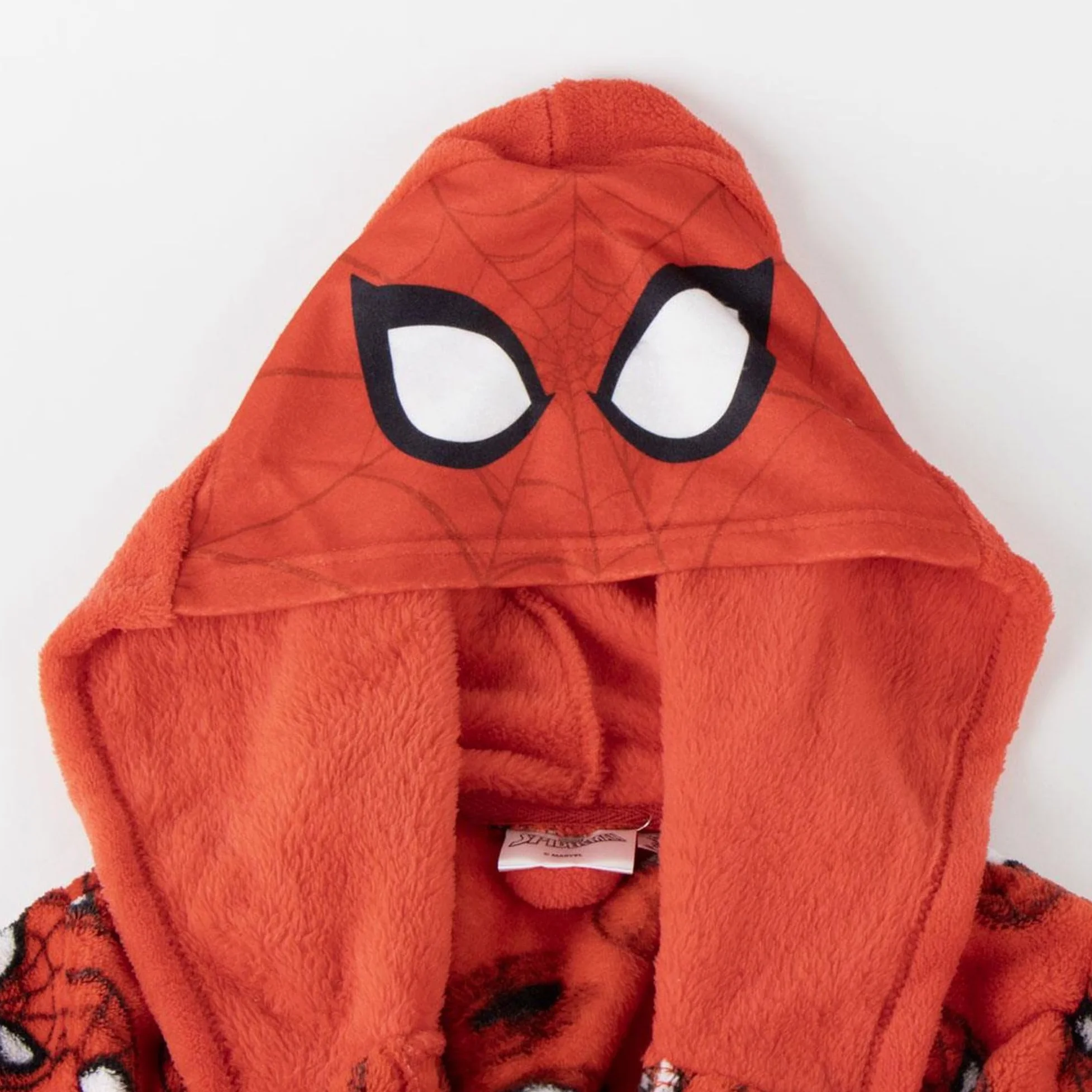 Batín Spiderman suave niños y niñas con capucha y cinturón – Bata casa Spiderman calentita y cómoda con tejido tipo polar y diseño oficial