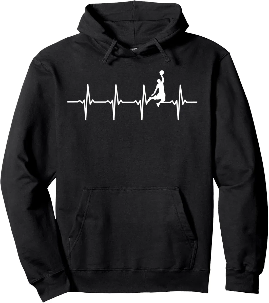 Baloncesto Latidos De Corazón Regalo Jugadores De Baloncesto Sudadera con Capucha