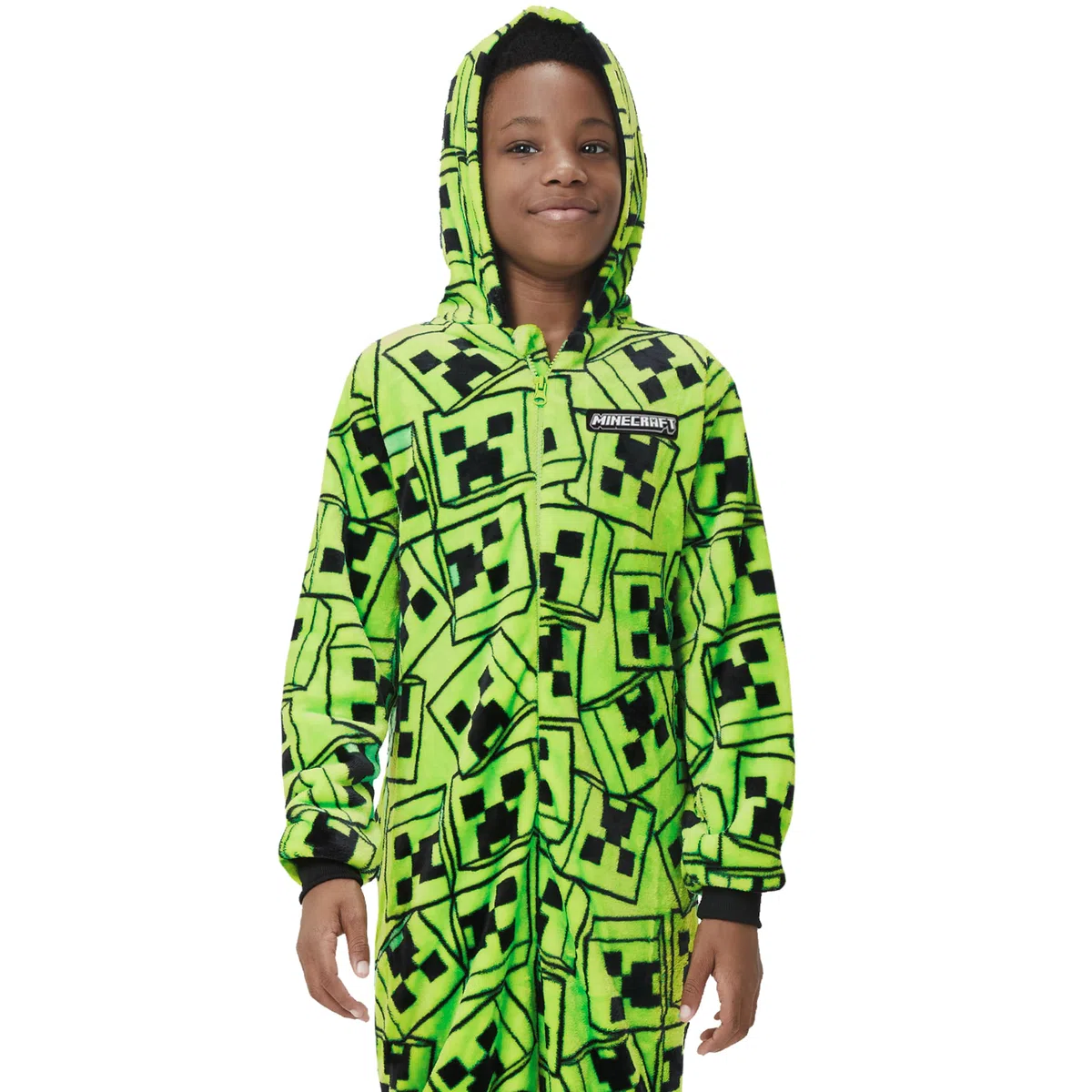 Minecraft Pijama Mono, Pijama Niño Creeper, Pijamas Invierno Niño Polar