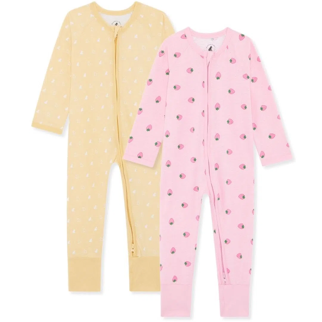 Bramble & Bear Pijama Bebé Niño y Niña (Packs de 2) - Algodón Orgánico. Pijamas Enteros para Bebés Supersuaves