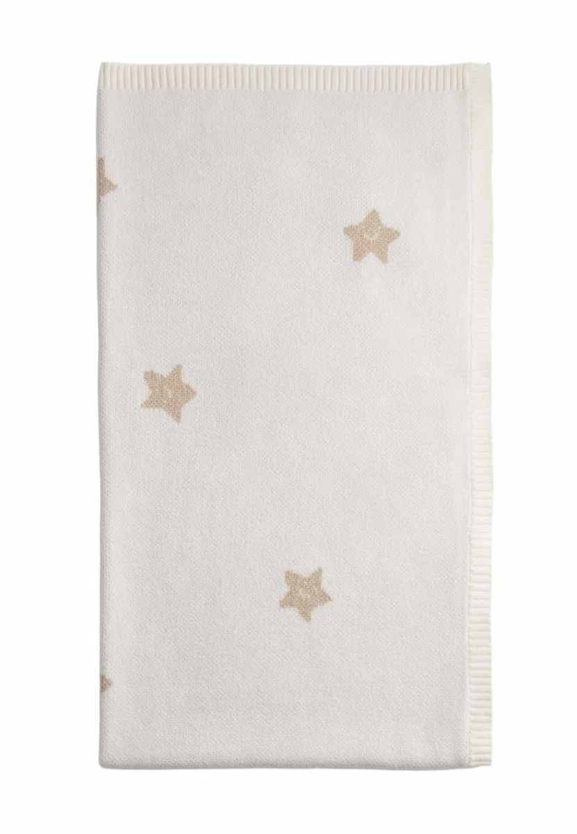 Marks & Spencer Manta de Bebé de Punto Suave con Estampado de Estrellas, Manta Acogedora para Recién Nacido