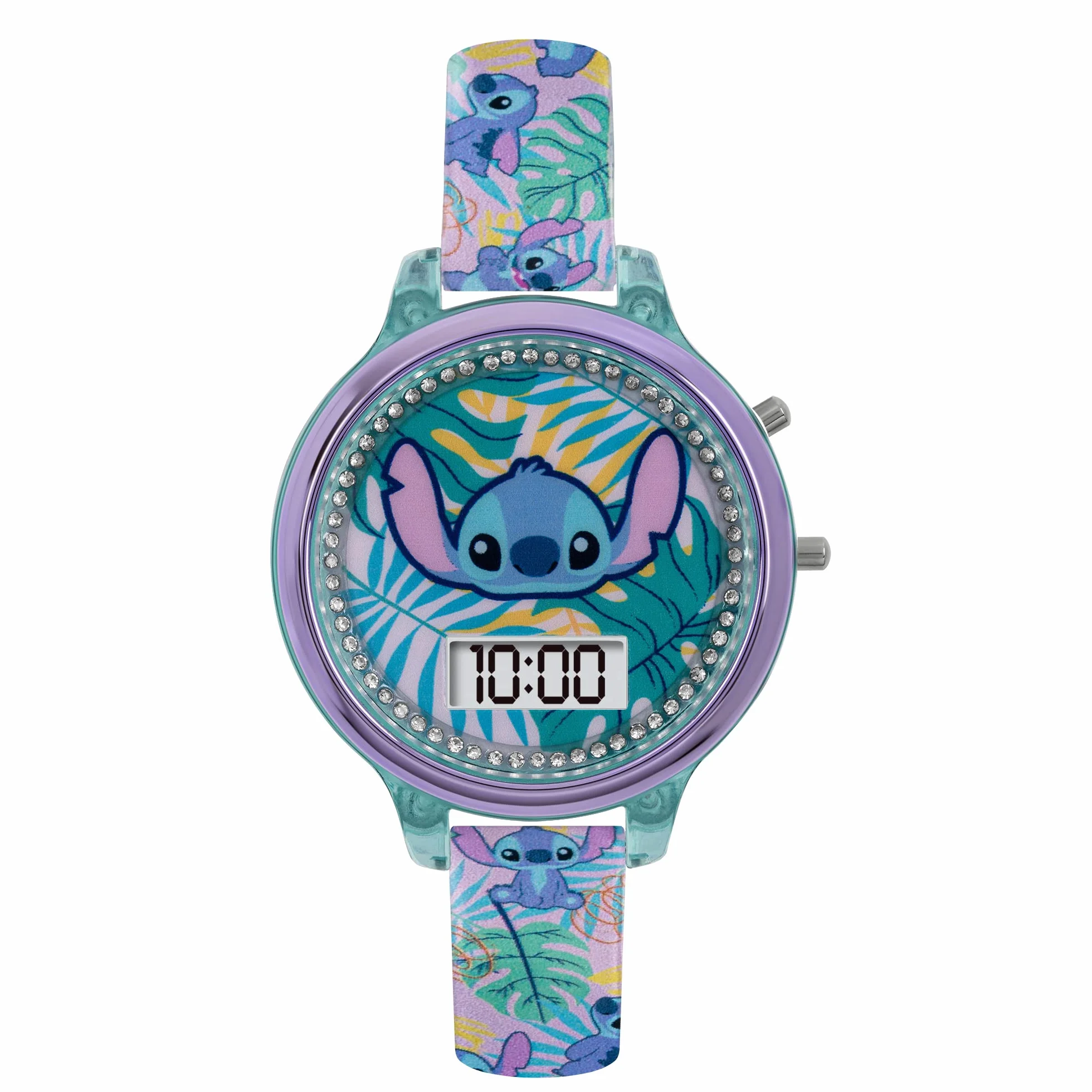 Lilo and Stitch LAS40001ARG - Reloj Digital de Cuarzo para niñas con Correa de Silicona, Multicolor, Moderno