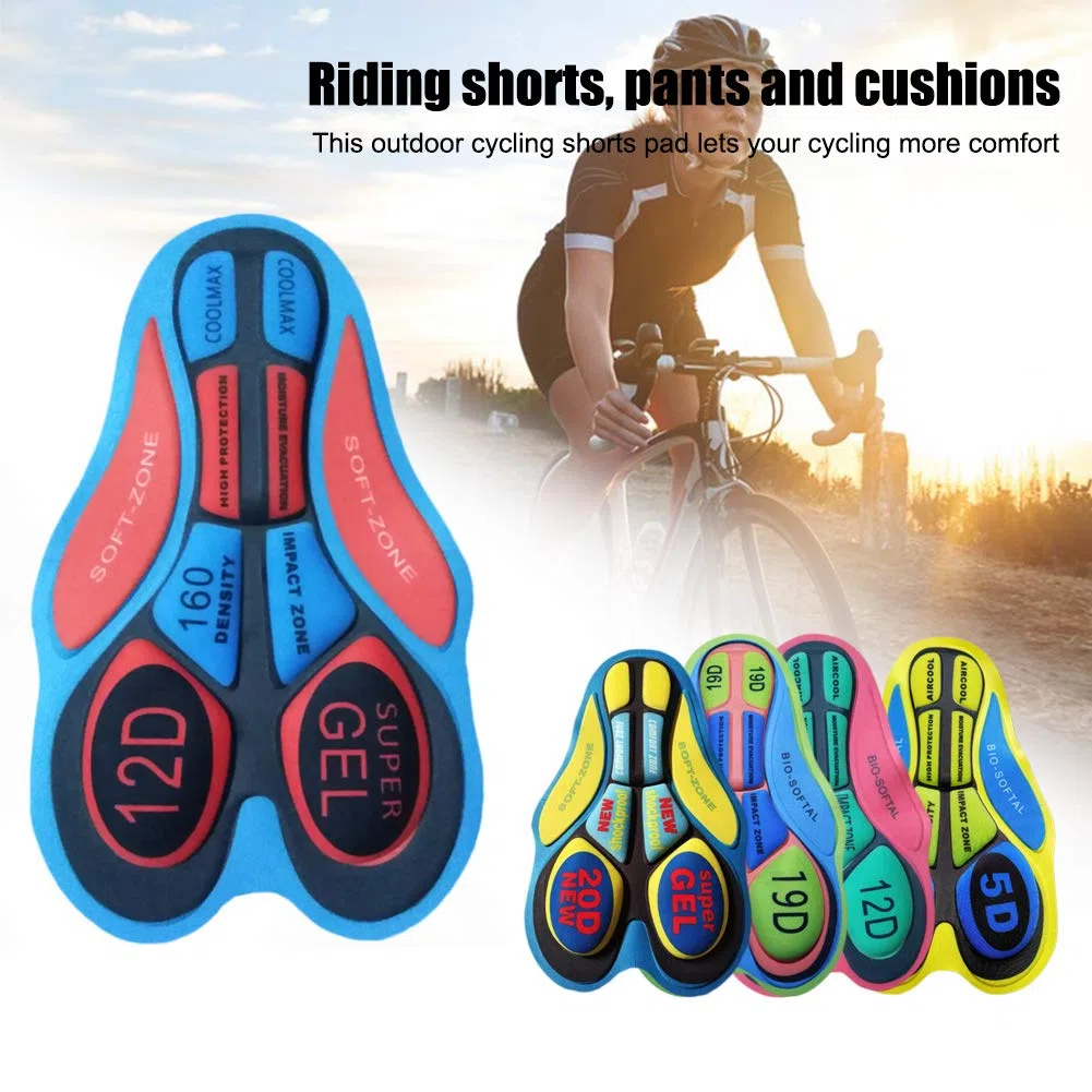 Pantalones cortos de ciclismo,almohadilla de gel suave, cojín de silicona antigolpes,pantalones cortos de equitación, a prueba de golpes,almohadillas de ropa interior para bicicleta(20D)