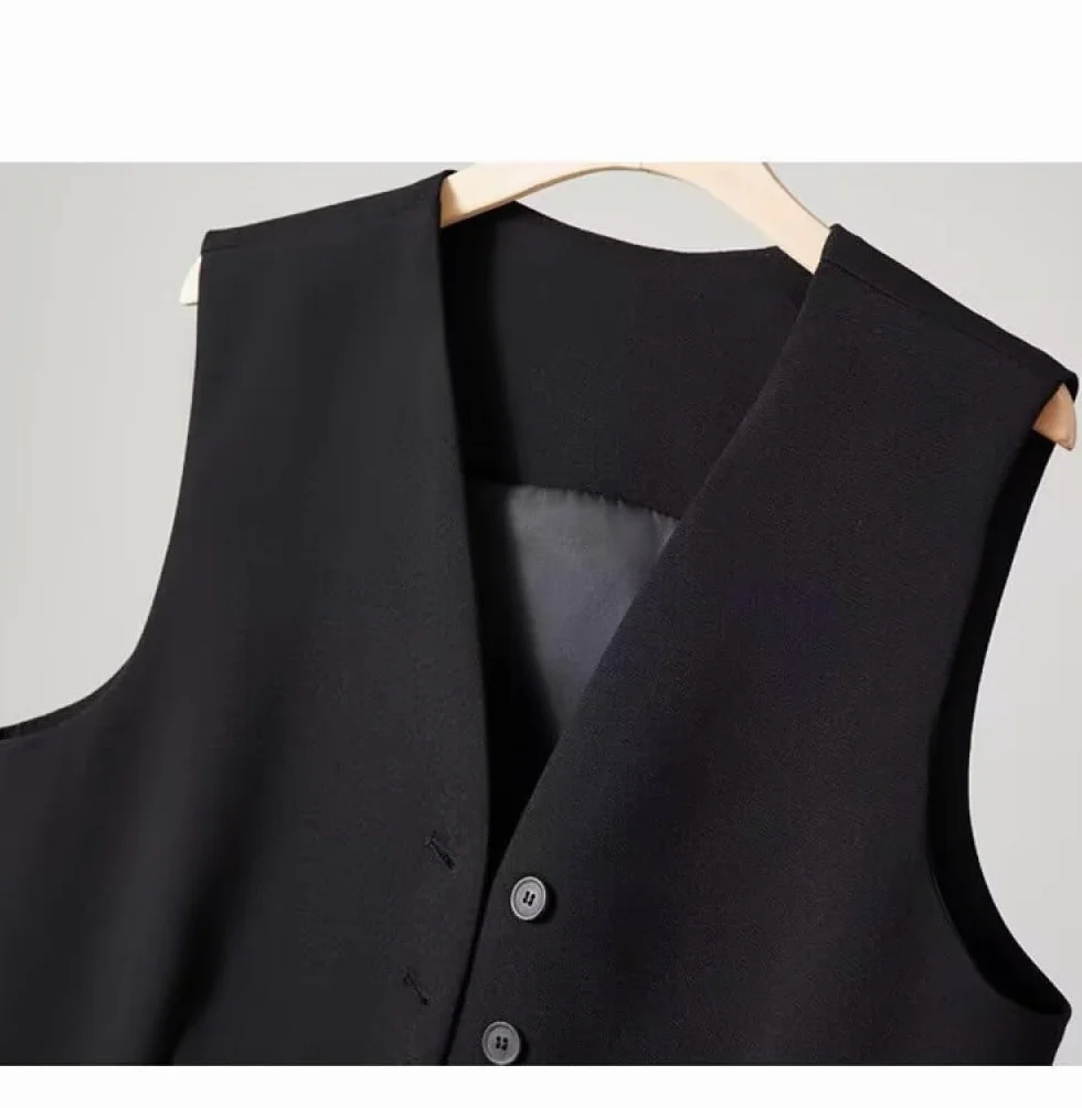 Chaleco para Mujer, Americana sin Mangas, Elegante y Estrecho Botón Abajo Chaleco Para Trabajo Y Oficina, Chaleco De Fiesta Retro Cuello En V, Elegante Chaleco De Traje