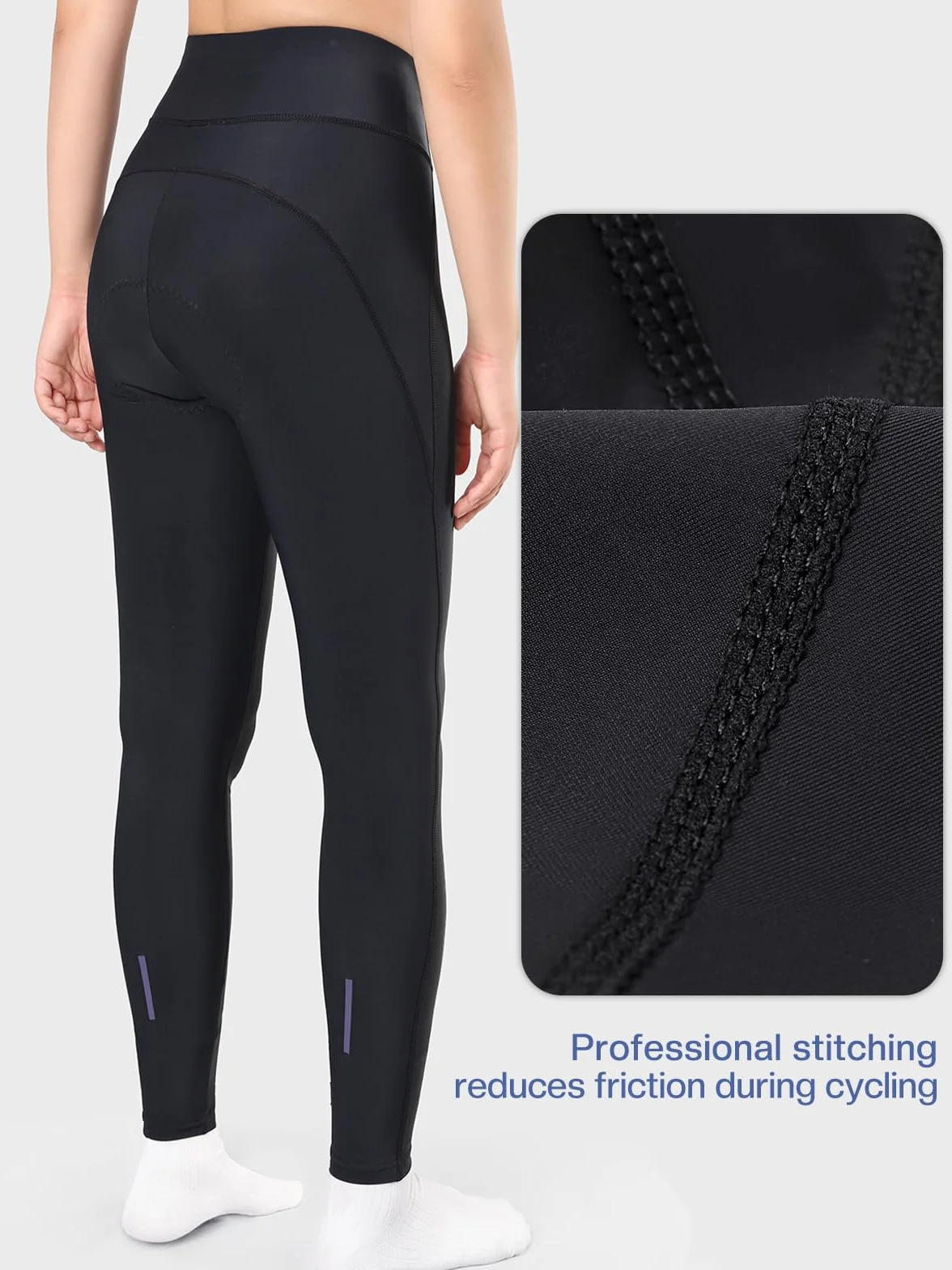ARSUXEO Pantalones de Ciclismo para Mujer, Acolchados, Largos, con badana, Pantalones de Ciclista para Bicicleta de montaña, equitación, Ciclismo HW100