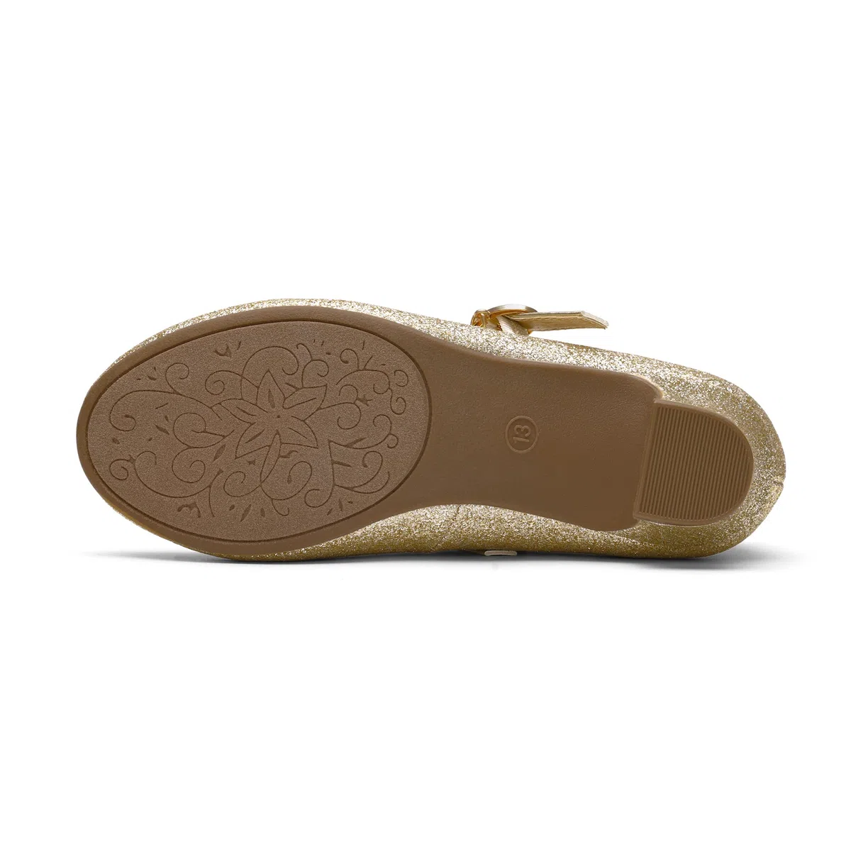 DREAM PAIRS Kids Bailarinas Niña Zapatos de Vestir de Tacón Cómodos para Fiesta Ballet Flats Chicas Princesa Brillante KFL219,Size 30,Oro,KFL219