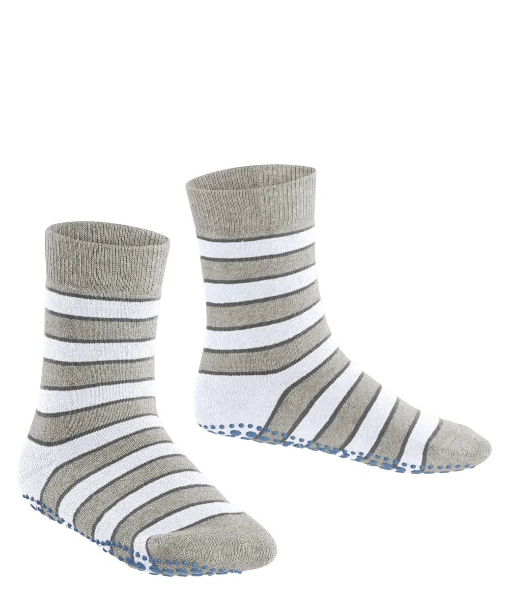 FALKE Unisex Kids Simple Stripes Slipper Socks Anti-Slip Printed Nubs On Sole Improved Grip Thick Flat Seam In Toe Area Patterned Multicoloured Breathable Sustainable Cotton 1 Pair