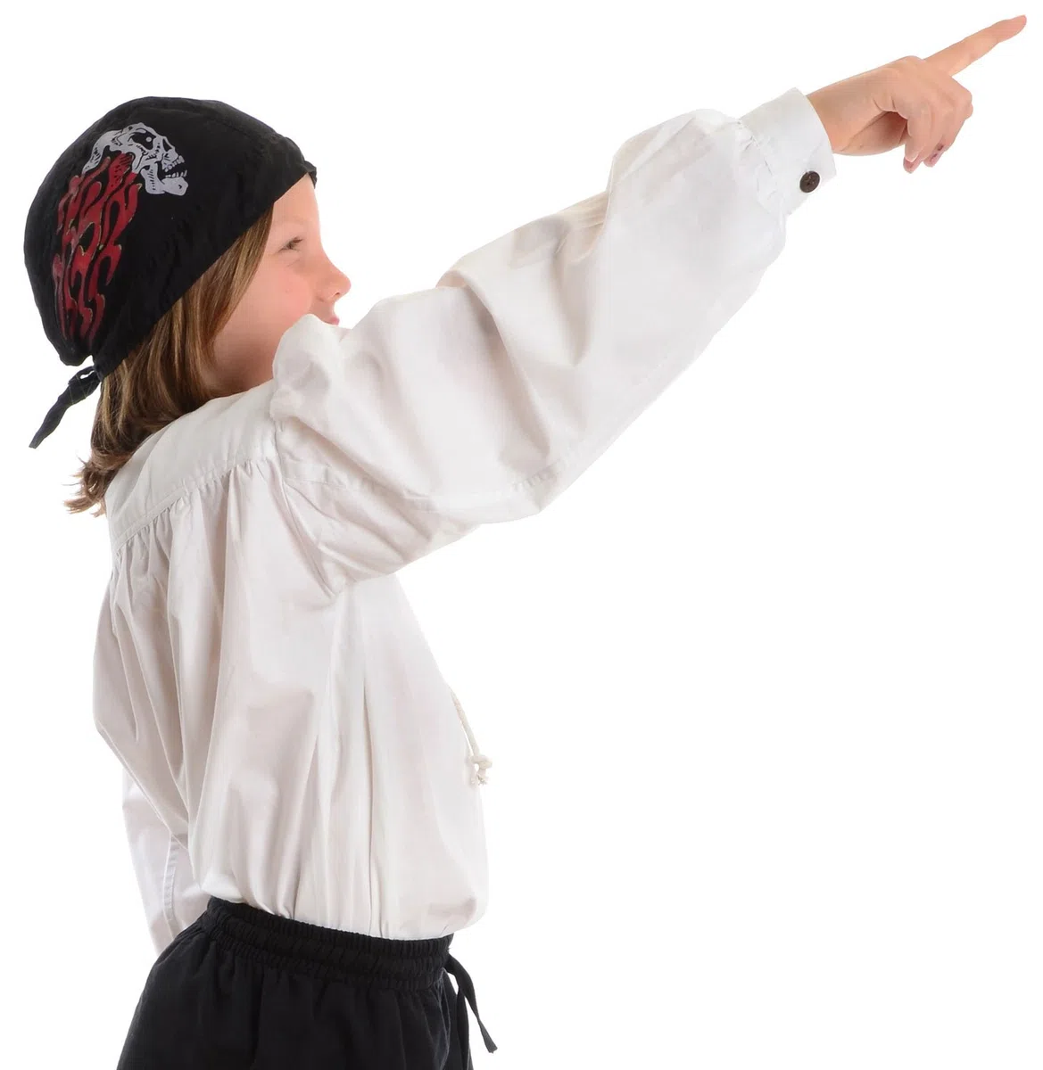 HEMAD Camisa pirata para niños - Algodón claro - S - XXXL Blanco